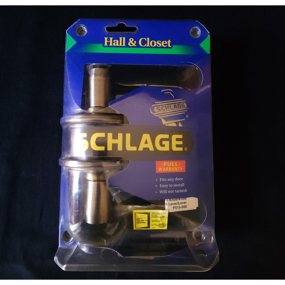 Schlage Flair Antique Brass Passage Hall / Closet Door Lever F10 V FLA 609 NEW